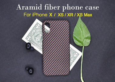 IPhone X için Ultra İnce Mat Stil Gerçek Aramid Fiber Telefon Kılıfı