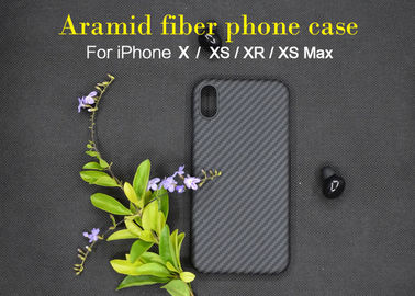 İPhone XS için 3D İpeksi Yumuşak Dokunmatik Doku Aramid Fiber Telefon Kılıfı