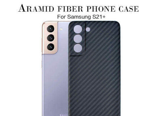 Samsung S21 Plus Karbon Fiber Kılıf için Dimi Tasarım Aramid Telefon Kılıfı