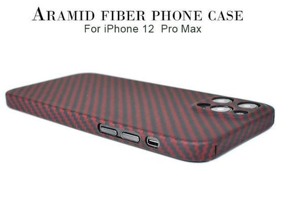 iPhone 12 Pro Max Kırmızı Kamera Tam Koruma Aramid Fiber Kılıf