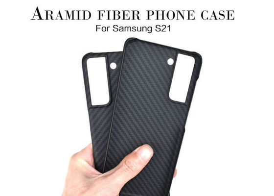Samsung S21 Yarım Kapak Aramid Fiber Telefon Kılıfı Karbon Kılıf