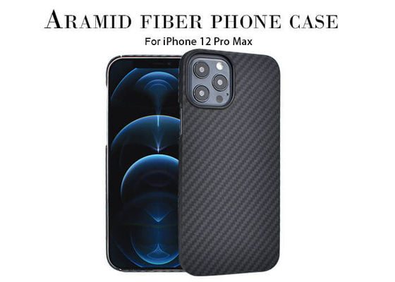 Manyetik Siyah Renk Tam Kapak Aramid Fiber Telefon Kılıfı iPhone 12 Pro Max Kevlar Mobil Kılıf için