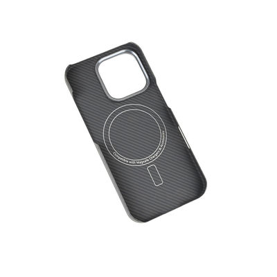 Özel Metal Çerçeve Manyetik Aramid Karbon Fiber Telefon Küresi iPhone 16 Pro için