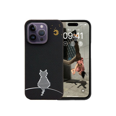 Ultra İnce 0.8mm Kalınlığı 16g Ağırlık iPhone 16 Pro Max için Kir-dayanıklı Aramid Fiber Telefon Kutusu