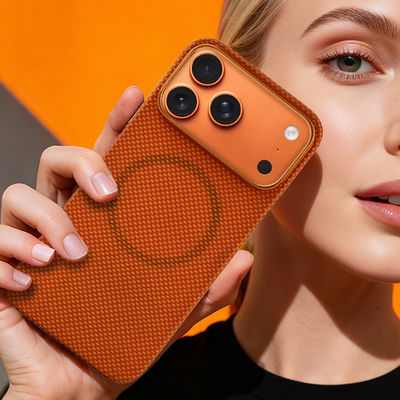 iPhone 17 Pro Max için Metal Çerçeveli Premium Aramid Karbon Fiber Cep Telefonu Kılıfı