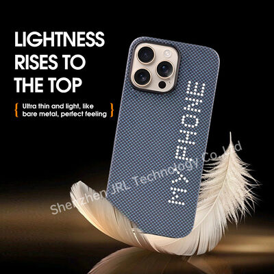 Karanlıkta Parlayan Süper Hafif Aramid Karbon Fiber iPhone 17 Pro Cep Telefonu Kılıfı