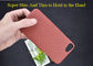 Turuncu renk m doku tarzı gerçek aramid fiber telefon kılıfı için iphone se