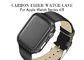 Siyah Renk Mat Kaplama Karbon Aramid Fiber Apple Watch Series 4 Kılıf