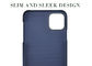 Mavi Renkli iPhone 11 Pro Max Aramid Fiber Kılıf Karbon Fiber Kılıf
