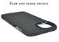İPhone 12 12 Pro için Plastik Halka Siyah Renkli Aramid Fiber Telefon Kılıfı