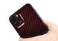Parlak Kaplama Kırmızı iPhone 12 Pro Karbon Aramid Fiber Kılıf