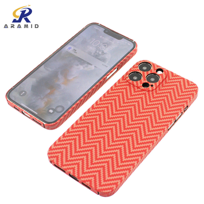 Tam Kapak tasarımlı, Solmaz Turuncu Aramid Fiber iPhone Kılıfı