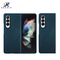 Samsung Z Fold 3 için Süper Açık Mavi Aramid Fiber Telefon Kılıfı